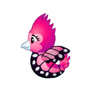 Pink Butterfly Songbird